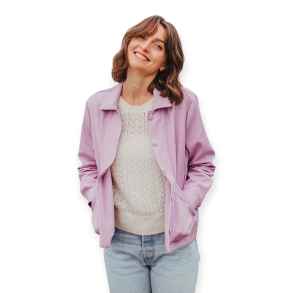 Yibugin Pale Pink Lightweight Blazer Jacket Longsleeve 🆕️✨️size XXL - Picture 2 of 9